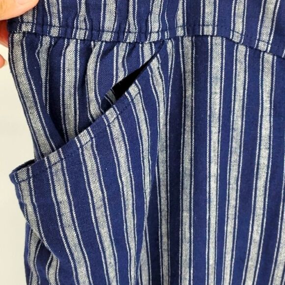 NWT, LANE BRYANT, capris blue/white striped. Sz 26. Vero comfortable. - Picture 2 of 8